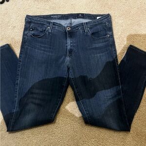 Women’s AG denim blue jeans size 31R.